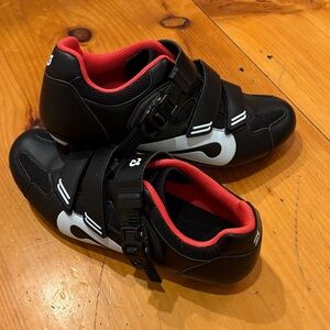 Peloton Black and Red Cycling Shoes